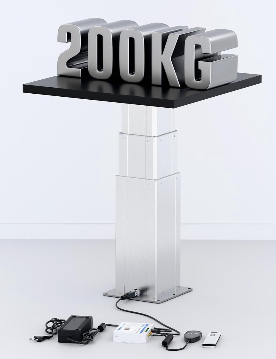 SnelShoppen - Elektrische Elevatoren Poten 200kg Draagcapaciteit Hoogte Verstelbaar 370-765mm Telescoop Tafelset Werkbank WLAN Afstandsbediening Handb