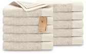 Walra Remade Handdoeken 50x100 - set van 10 - Zware kwaliteit 550 g/m2 - Beige