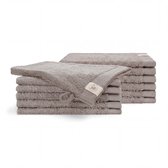 Walra Washand Remade Cotton - 12x 16x21 - 70% gerecycled Katoen / 30% Katoen - Taupe