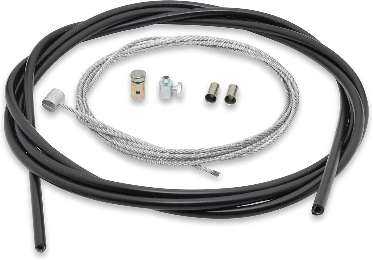 SnelShoppen - Easyboost Koppelkabel Ø2mm 2m met Schroefnippel Kruisnippel Kabelbundel voor Moped Motorfiets