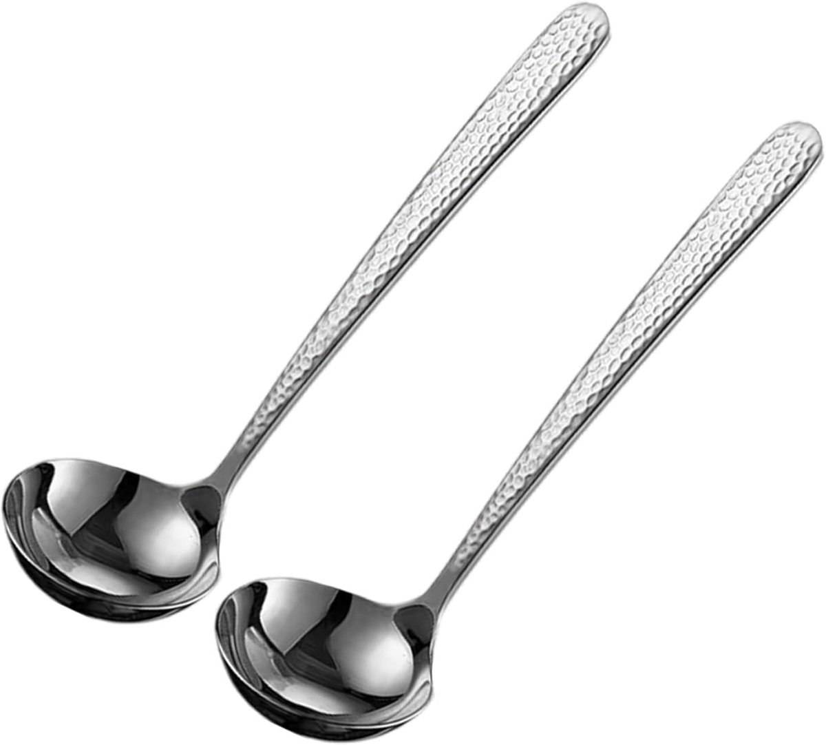 SnelShoppen - 2x Kleine Soeplepel - RVS SUS304 Soeplepel 20cm - Vaatwasserbestendig - Ideaal voor Soepen, Sauzen, Keuken en Feestjes