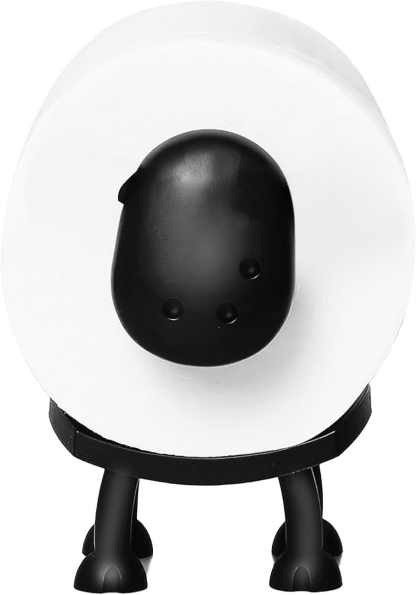 SnelShoppen - Toiletpapierhouder Schaap Vrijstaand Toiletrolhouder Vervangingsrolhouder voor 38 en 42 mm Rollen Decoratief voor Badkamer en Toilet - S