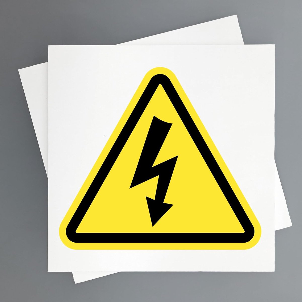 SnelShoppen - Electric risk board verpakking 2 stuks 19 x 19 cm veiligheid | Gevaarbord voor elektrische schakelkasten, machines en industrie, hoge zi