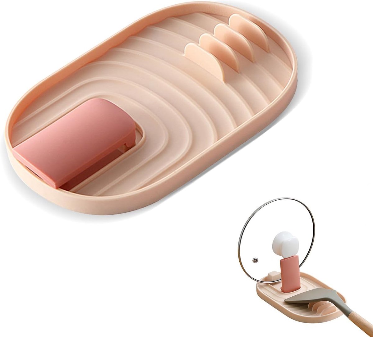 SnelShoppen - Multifunctionele Holder - Lepelhouder en Dekselhouder in 1 - Keukentools Organizer - Ideaal voor Spatula, Kookgerei, Werkblad - Stabiele