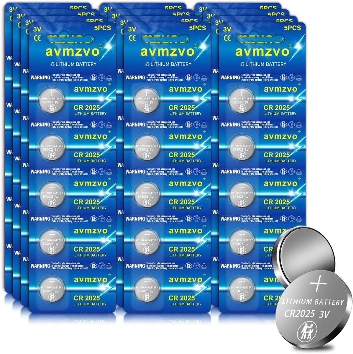 SnelShoppen - CR2025 Lithium Knopcelbatterij 60 Stuks, 3V, Langdurige Prestaties voor Autosleutels, Weegschalen, Kleine Elektronische Apparaten