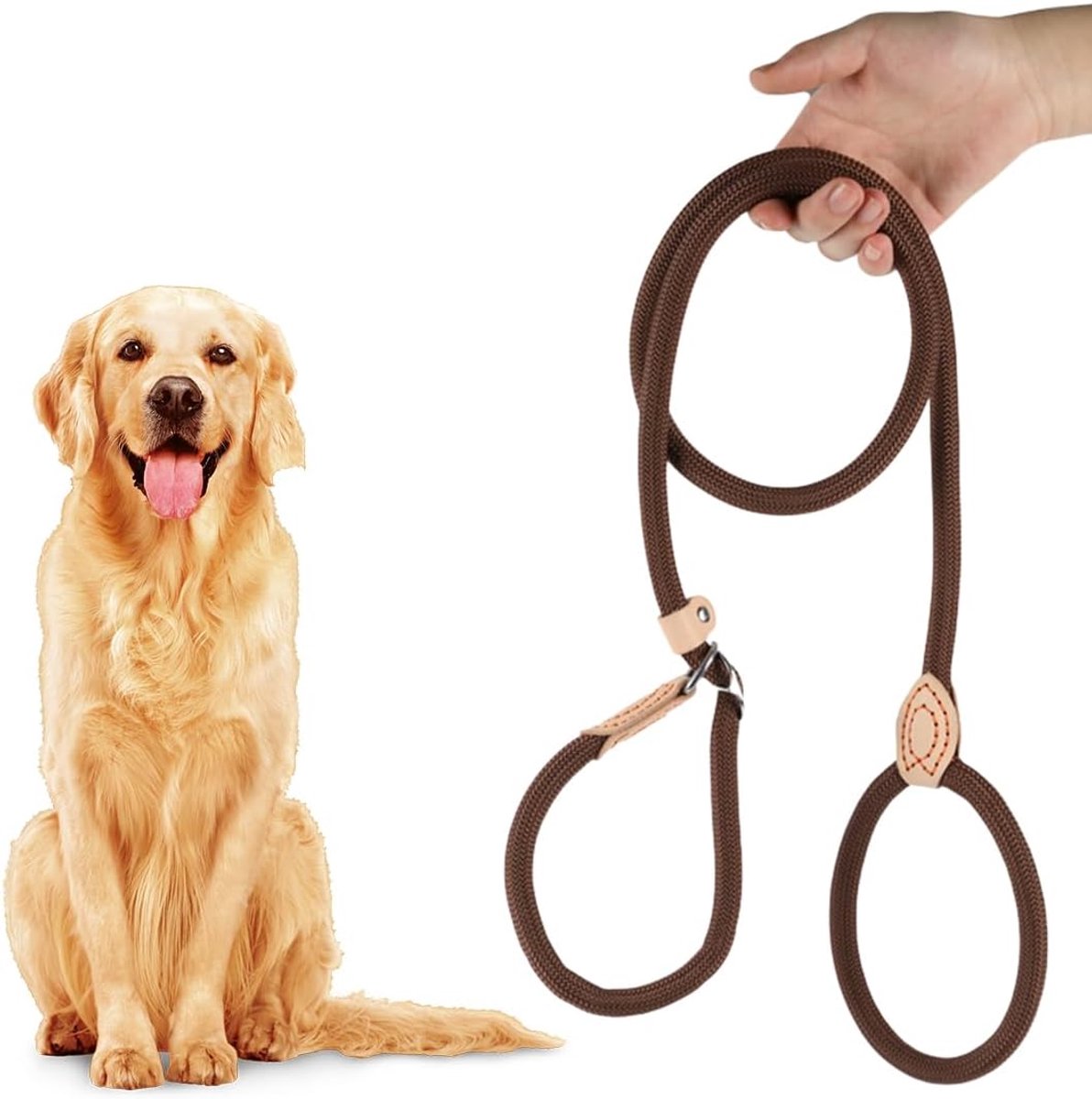 SnelShoppen - 180 cm Verstelbare Retriever Leash met Trekstopper, Hondenhalsband met Geïntegreerde Leash, Trainingsleash voor Honden van Alle Groottes