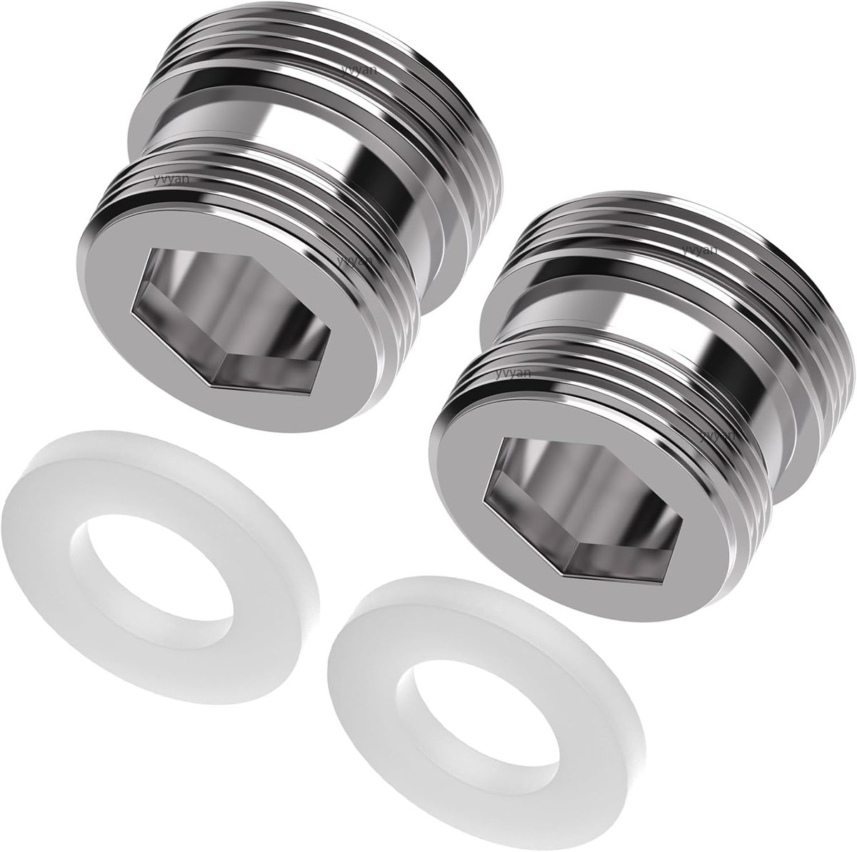 SnelShoppen - Faucet Adapter M20 naar M22, 2-Pack Waterbesparende Adapter voor Keukenkranen, Slangverbindingen, Eenvoudige Installatie, Geschikt voor