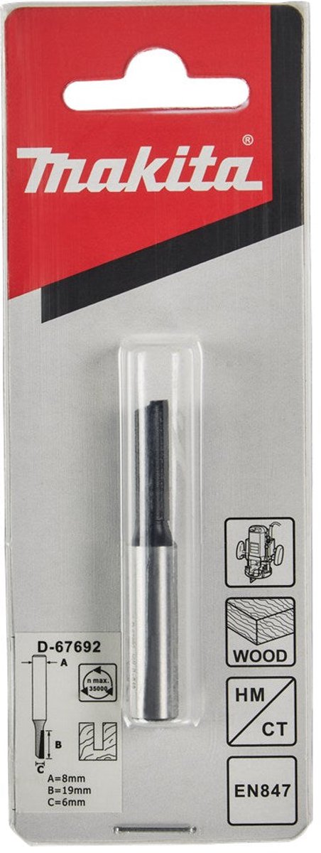 Makita D-67692 Groeffrees 6x19mm S8
