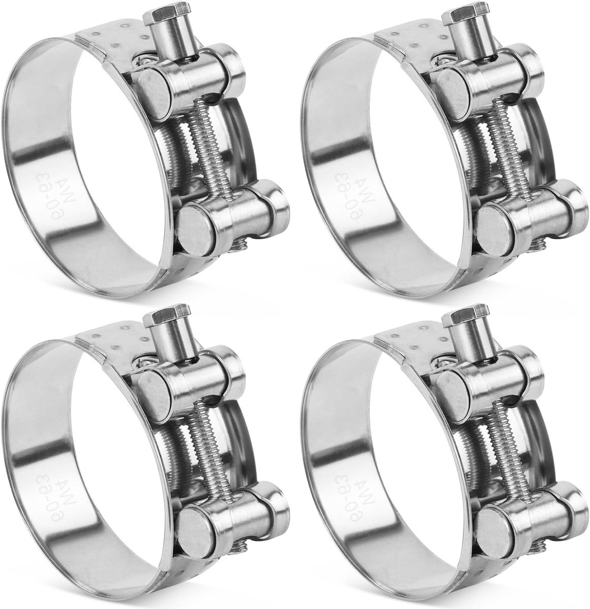 Roestvrijstalen Hinge Bolt Clamp 60-63 mm voor Motoruitlaat, Slangenklemmen en Spanklemmen