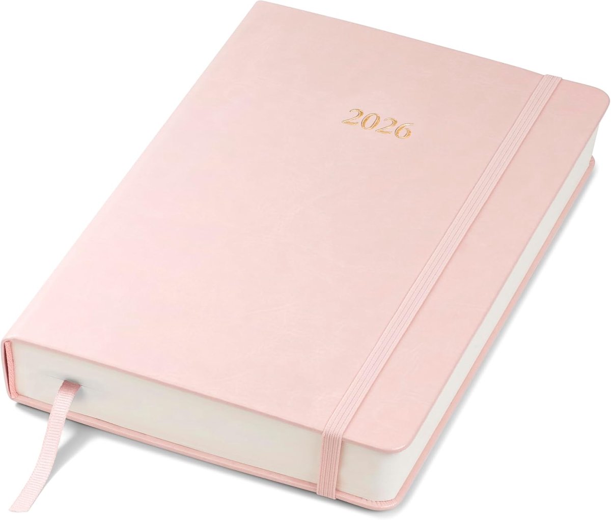 SnelShoppen - Executive Dagboek 2025 A5 - 1 Pagina Per Dag - Roze - Ruimte Voor Plannen, Doelen, Herinneringen - Perfect Voor Organiseren, Notities, J