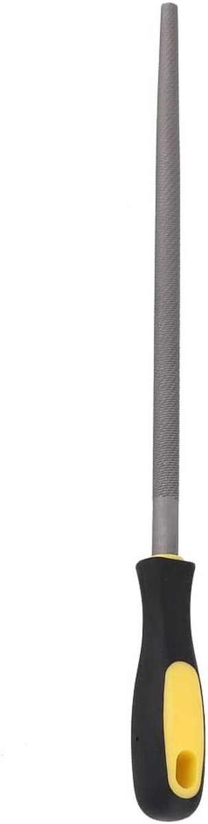 Ronde Metaalvijl - Precisie Vormgereedschap - Metaal Bewerken - Ergonomische Antislipgreep - 300 Mm - Zwart
