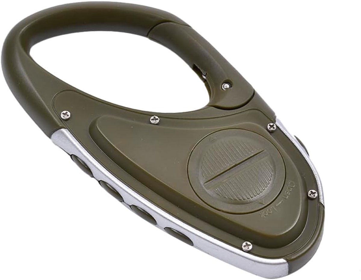 Hoogtemeter met Klok - Barometer Thermometer - Buitenactiviteiten Meten - Weersvoorspelling Functie - 9x5x2 cm - Zwart