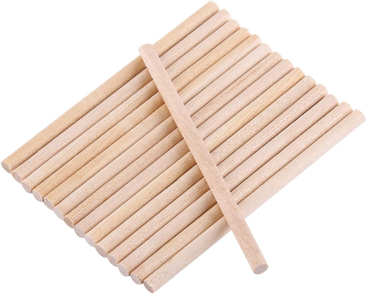 Houten Stokjes - Ambachtelijke Houtjes - Creatief Knutselen - Gladde Afwerking - 100 Stuks