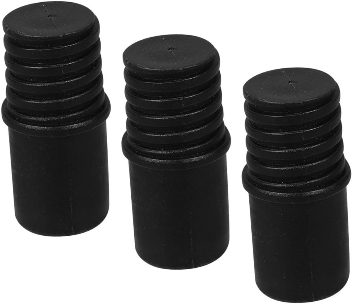 Adapter Bezemsteel Schroefdraad - Verlengstuk Stok - Schilderen Uitbreiden - Stabiel Schroefdraadontwerp - 4.5 cm - Zwart