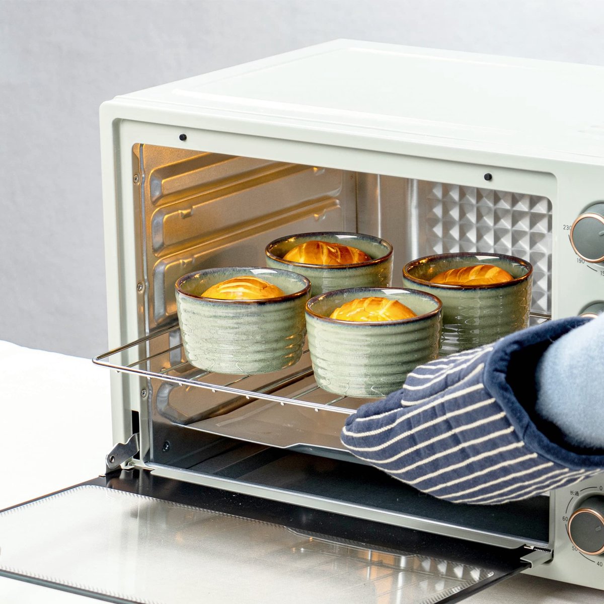 Dailygoods- Ovenschalen Set van 6 - Keramische Ramekins 240ml - Soufflé Schalen - Ovenbestendig - Hittebestendig Porselein - Perfect voor 6 Personen — cadeau in Kookcadeaus - foto 4