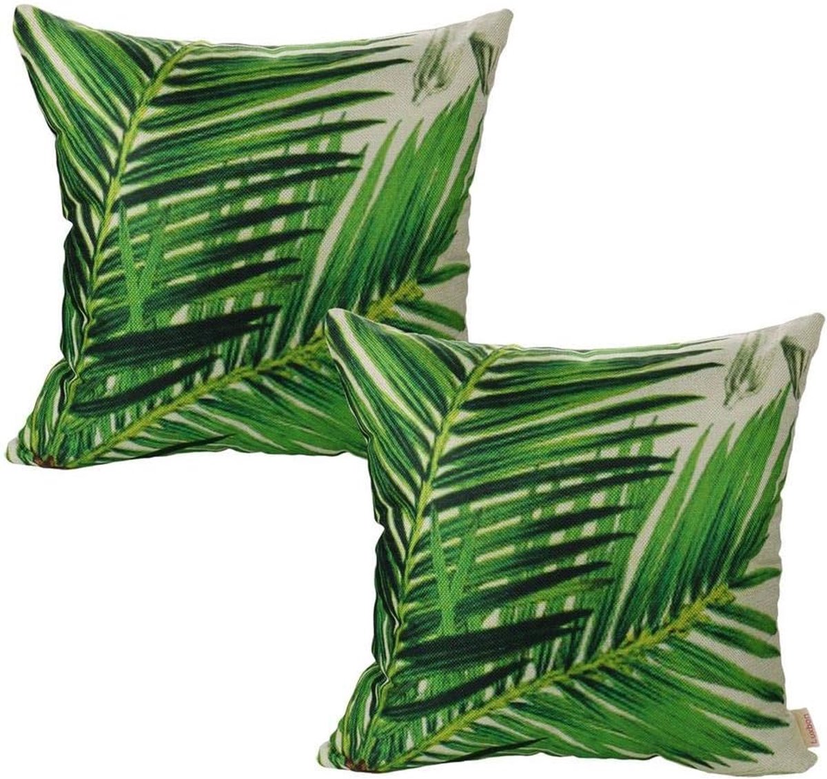 Kussenhoezen Set - Decoratieve Hoezen - Bank Decoratie - Katoen Linnen Stof - 45x45 cm - G