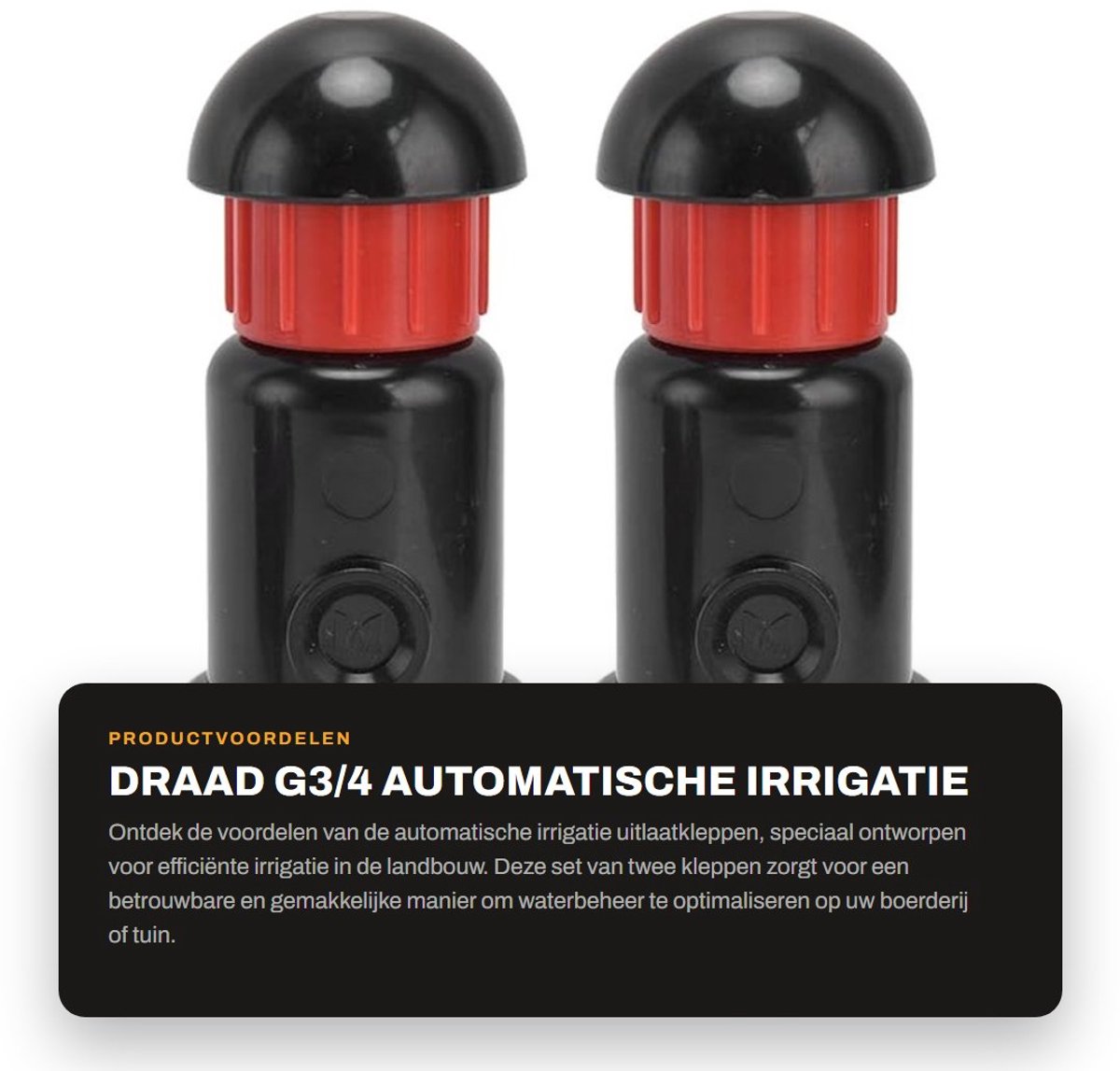 Dailygoods- Uitlaatklep Automatisch - Irrigatie-uitlaatklep - G3/4 Fitting - Kunststof - 2 Stuks - Werkdruk 16Mpa - Irrigatieklep