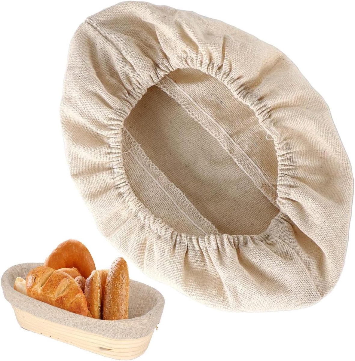Brood proofing hoes - Bakdoek mand - Brood bakken - Vochtige omgeving - 21 x 15 cm - Niet gespecificeerd