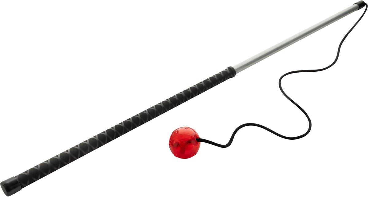 Hondenspeelgoed / Flirtpole Pro voor Honden – Uitgedacht binnen de training van de Special Forces – Robuust Aluminium – Uitschuifbaar 65 tot 116 cm