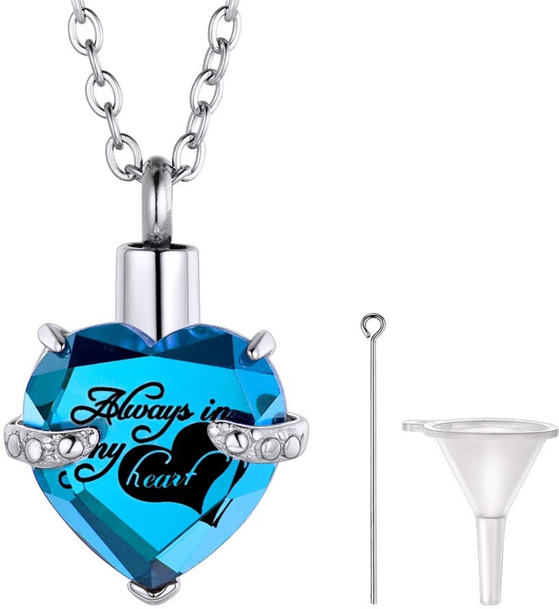 Dailygoods- Urnketting Modern Design - Roestvrij Staal 316L - Verguld 18K - Gedenksieraad - Geschikt Voor Herdenking - Lengte 55 cm + 5 cm