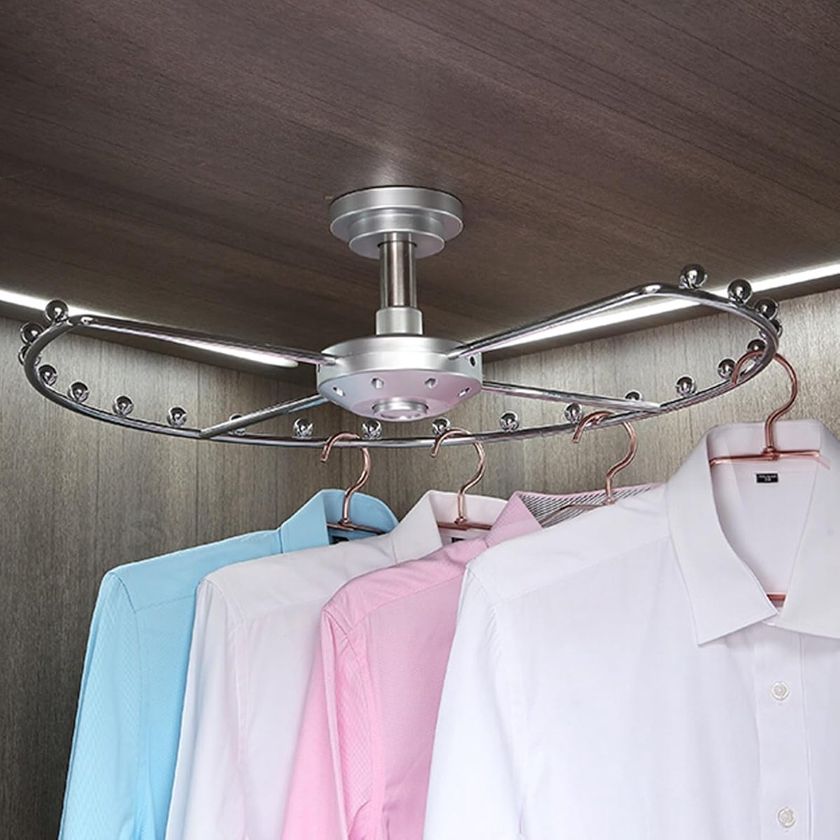 Kledingstang Kast - Hangrek Ophangstang - Kastruimte Maximaliseren - 360 Graden Draaibaar - Verstelbare Lengte - Zilver