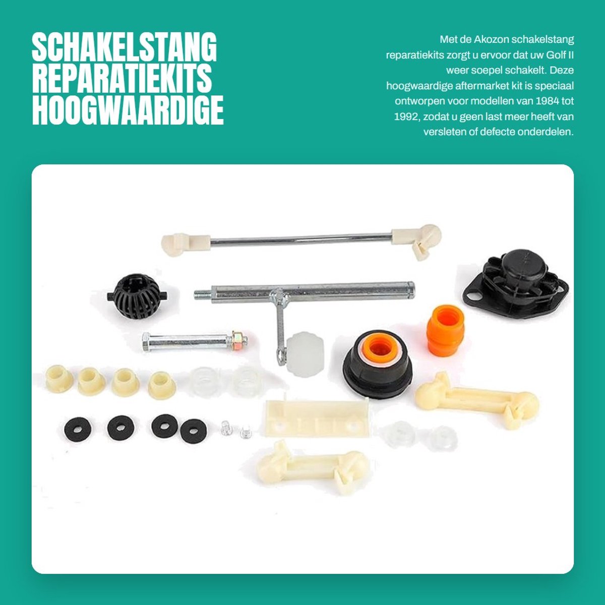 Dailygoods- Reparatieset Hoogwaardige Kwaliteit - Schakelstang - Geschikt voor Golf II 1984-1992 - ABS + Metaal - Eenvoudige Installatie - Duurzaam - Schakelset