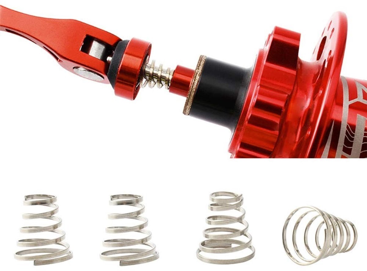 Dailygoods- Fietswielveren 10 stuks - Roestvrij Staal - Snelspanner Voorwiel - Snelspanner Zadelpenklem - Veerspeld - Hoge Elasticiteit