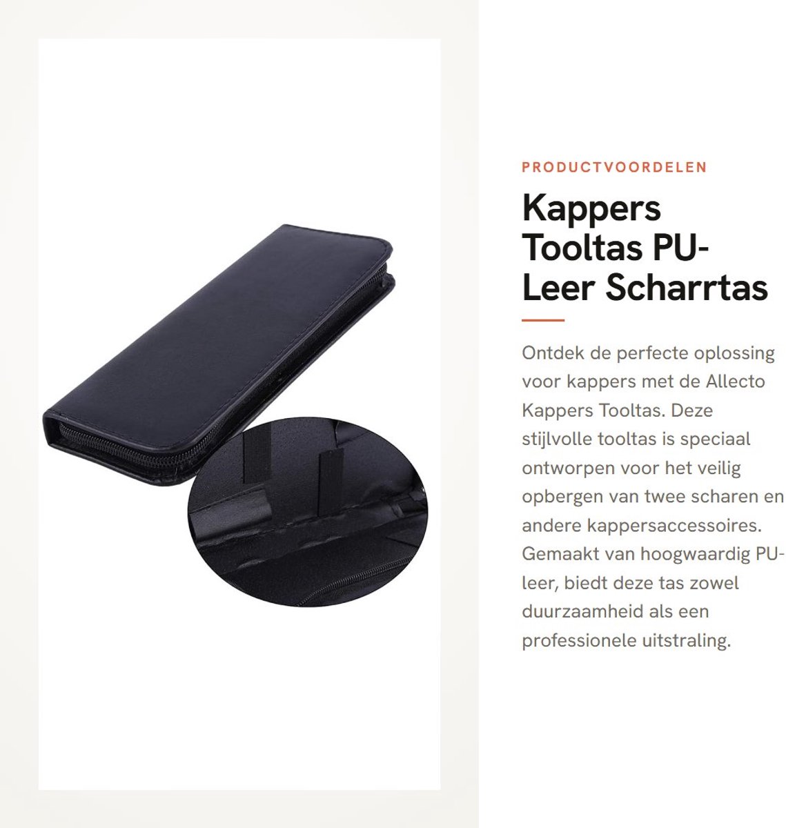 Dailygoods- Kappers Tooltas - Professionele PU-leer Scharenhouder - Geschikt voor 2 Scharen - Lichtgewicht en Draagbaar - Stofdicht en Waterdicht - Afmetingen 22 x 19 cm - Schaarhouder