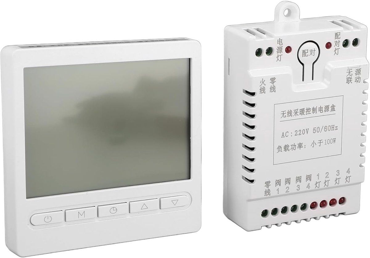 Draadloze Thermostaat - Slimme Kamerregelaar - Temperatuur Beheersen - LCD Display - 220V - Wit