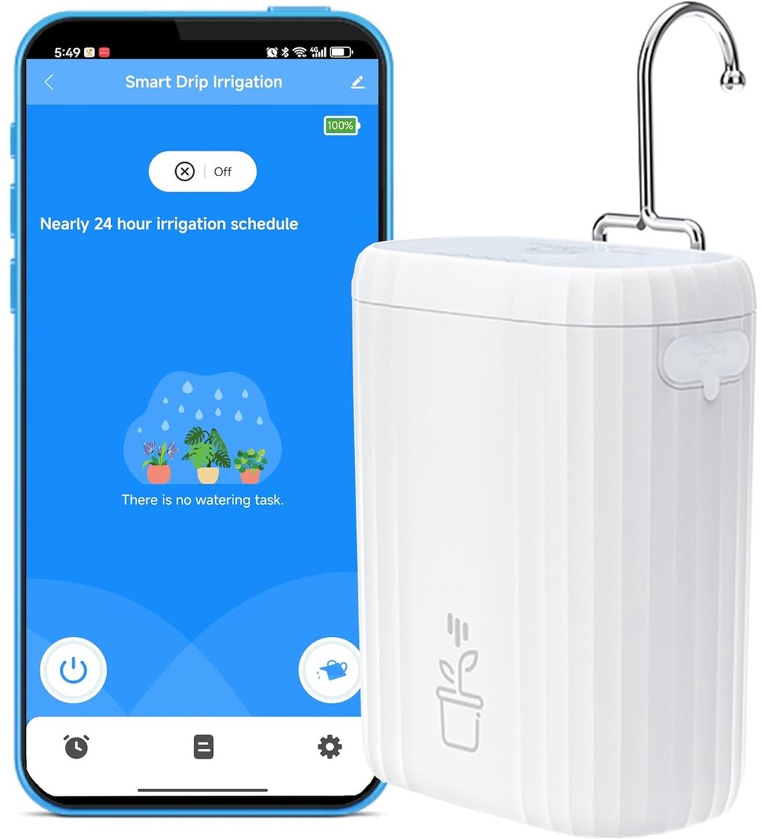 Automatische besproeiing - Drip systeem - Planten water geven - App bediening - Tot 10 potten - Zwart