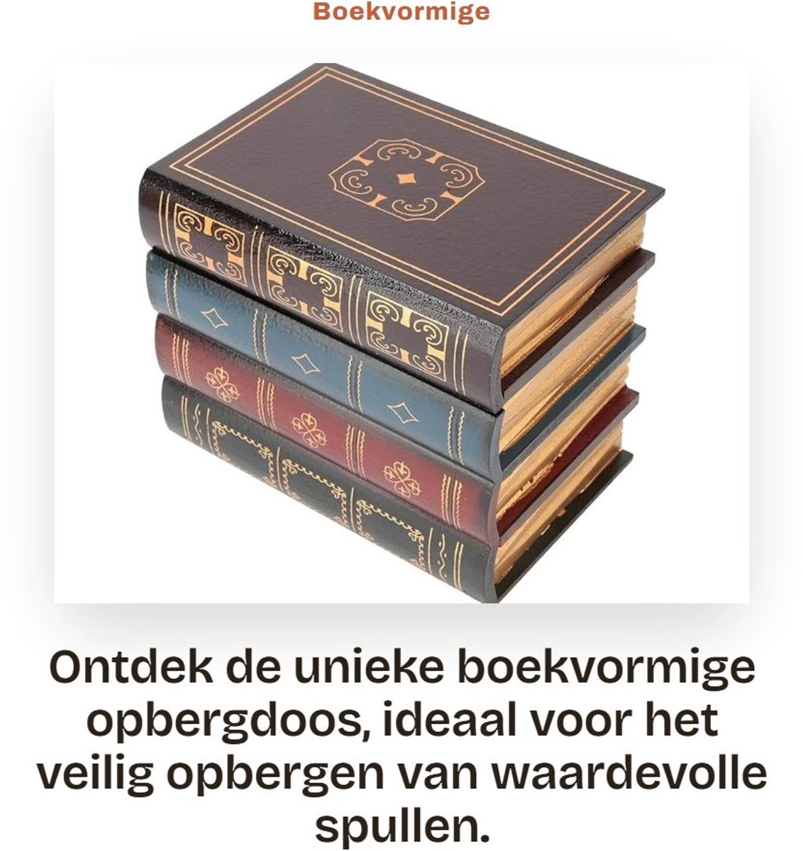 Dailygoods- Opbergdoos Decoratief - Boekvorm - Houten Opbergdoos - Verborgen Geheime Doos - 13,2 x 16 cm - Duurzaam en Lichtgewicht - Boekenkast