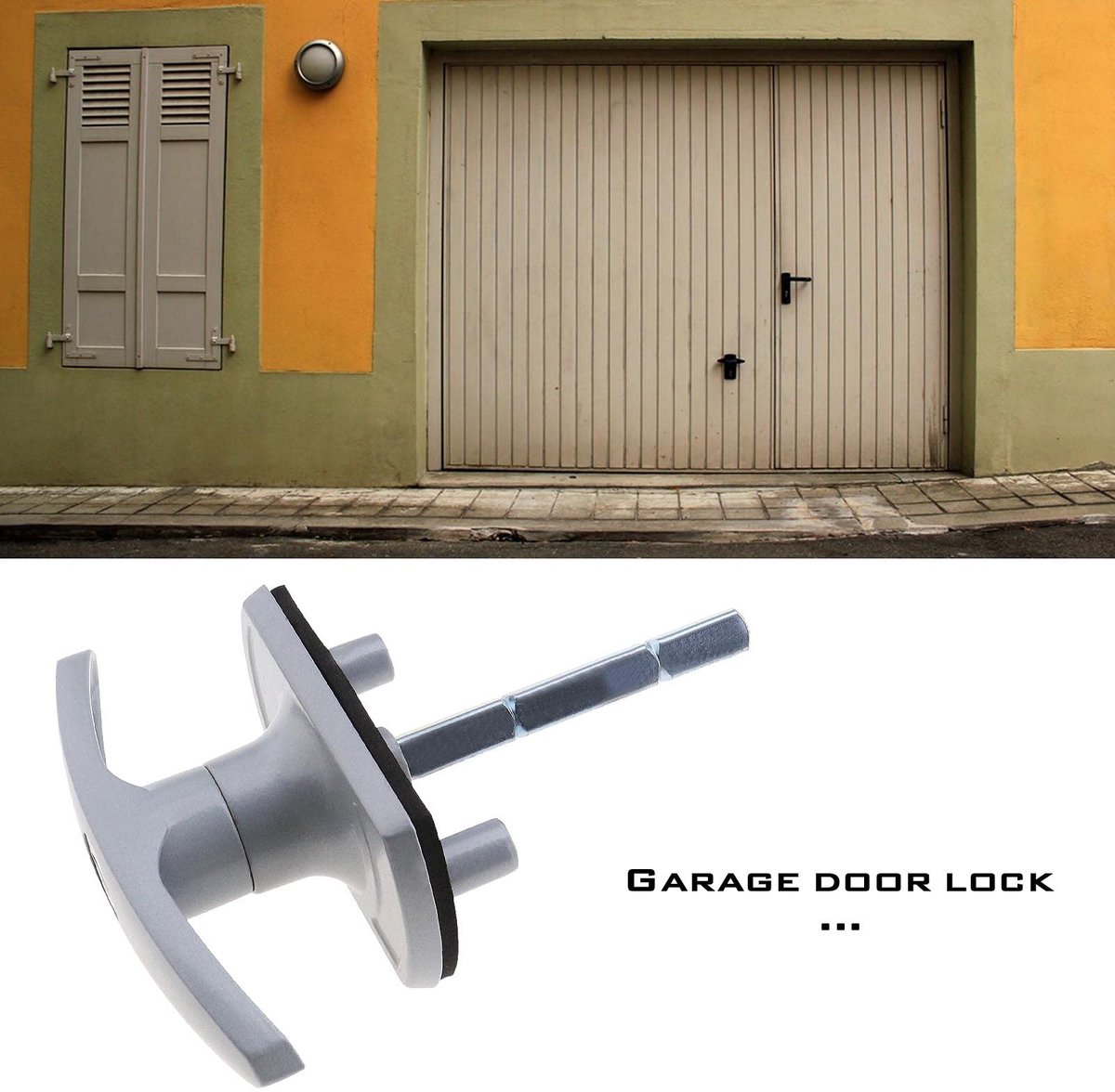 Dailygoods- Garagedeurslot 75mm schacht - Deurslot met sleutel - Stalen onderdelen - Compatibel met Henderson/Cardale - Inclusief 2 sleutels - Effen stijl