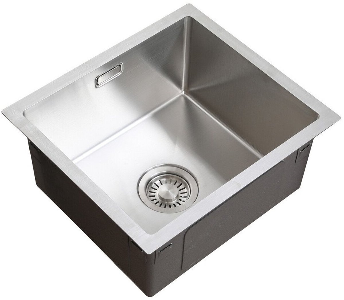Vtw Living - Spoelbak RVS 34,5 x 34,5 - Spoelbak Keuken - Keukenspoelbak - Wasbak Keuken - Zonder Kraangat