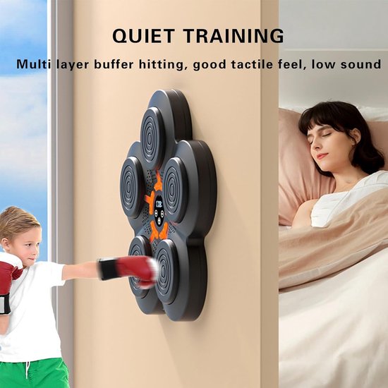 Muziek Boksen Trainer - Reactie Apparatuur - Indoor Training - Bluetooth Sensor - 40 x 40 cm - Zwart — afbeelding 4