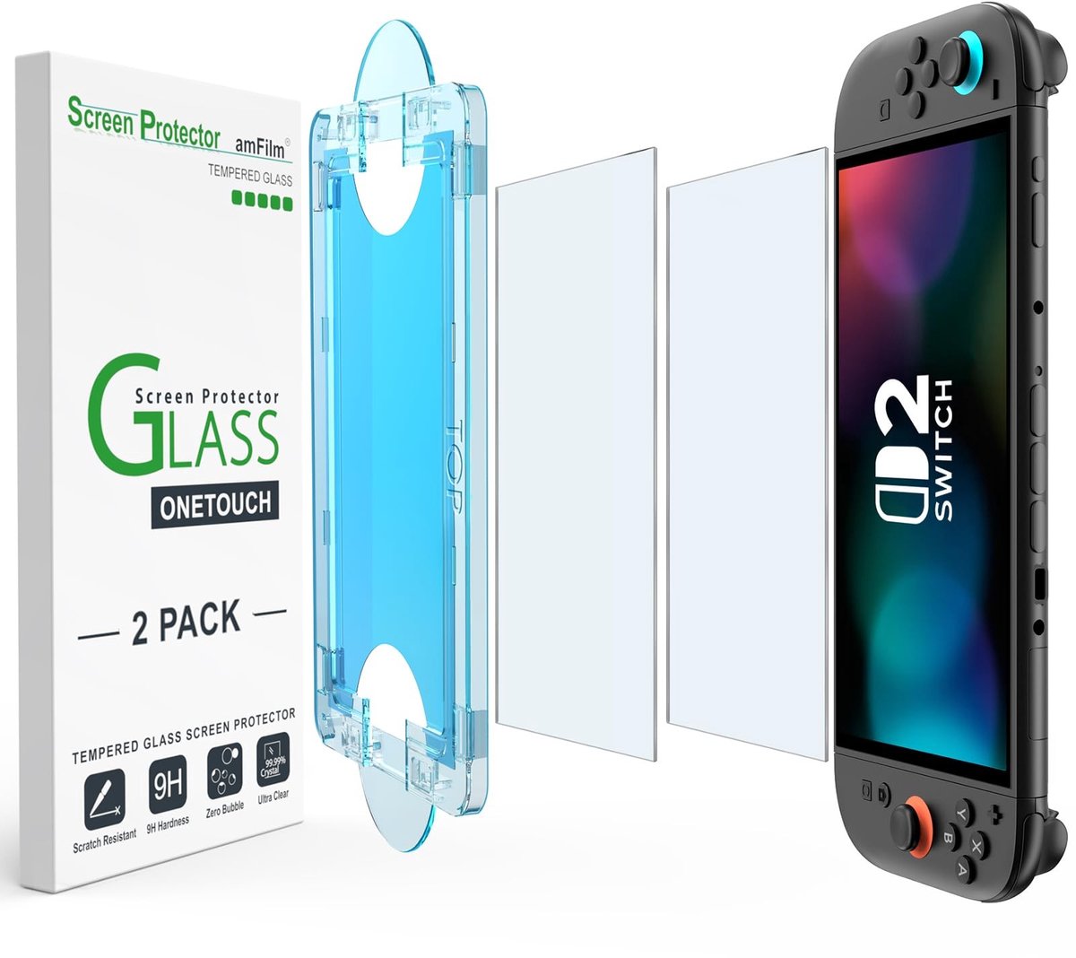 Dailygoods- Screen Protector Gehard Glas - Anti-verblindingsmateriaal - Anti-vingerafdruk - Luchtbelvrij - Matte Afwerking - 2 Stuks - Displaybescherming