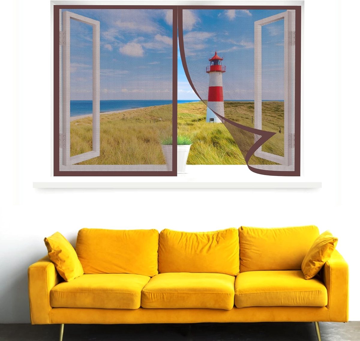 Horren voor raam - Insectenwering - Insecten buiten - Magnetische bevestiging - 125 x 185 