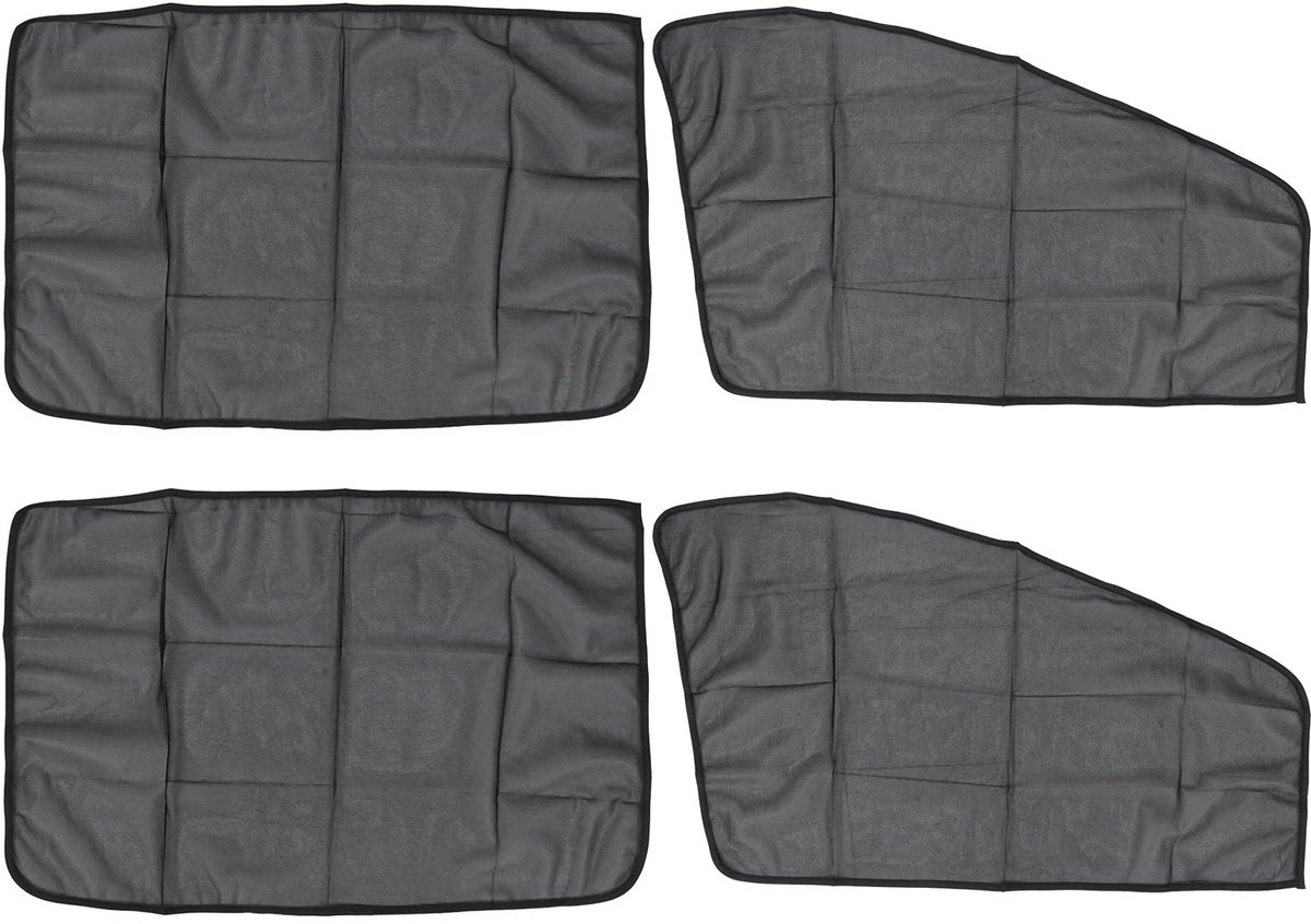 Dailygoods- Autozonnescherm Magnetisch - Opvouwbaar Nylon Net - 4 Stuks - Geschikt voor Auto/SUV/Minibus - Blokkeert Zonlicht - Draagbaar Ontwerp - Zonnescherm