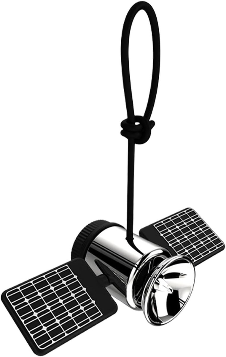 Auto Luchtverfrisser - Satelliet Hanger - Auto Interieur - 360 Graden Geur - 9.9 x 4.3 cm - Zilver