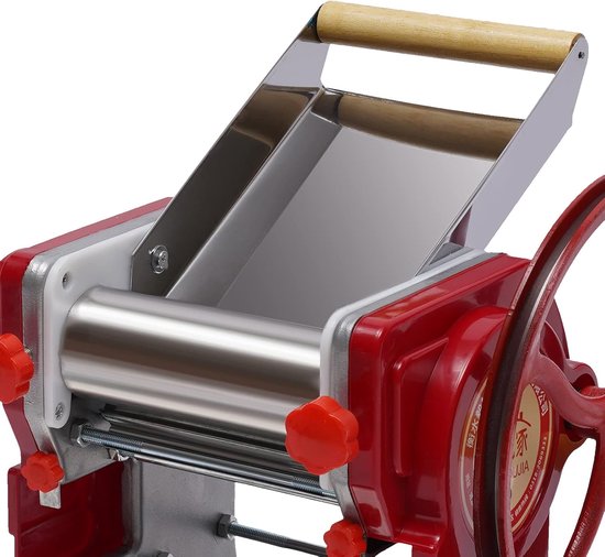 Pastamachine Rood - Deegmaker Lasagne - Zelf Pasta Maken - Roestvrij Staal - 0.5-5 mm - Rood — afbeelding 3