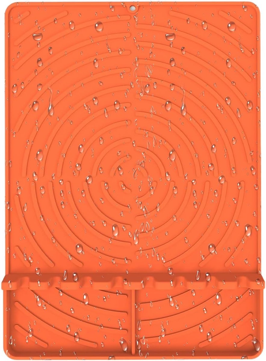 Siliconen Grillmat Bakmat Kookoppervlak Buiten Koken Hittebestendig 260°C 40 x 30 cm Oranje