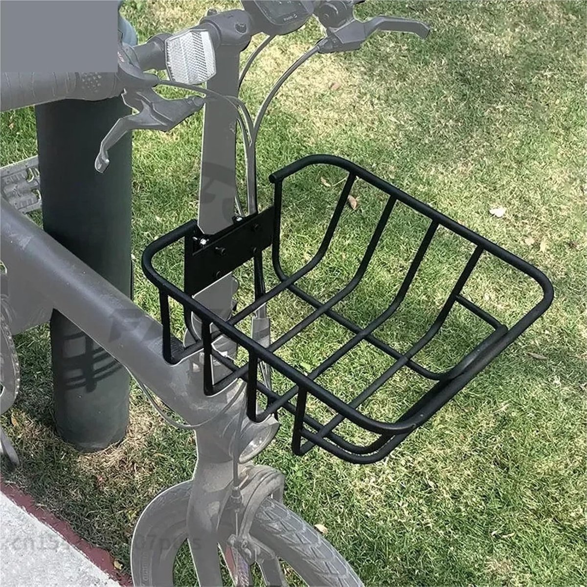 Fiets Opbergmand - Fietstas Mand - Boodschappen Vervoeren - Eenvoudig Bevestigen - One Size - Zwart