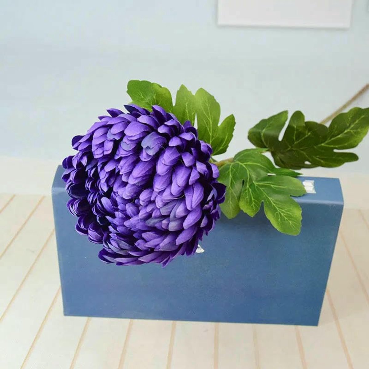 Nepbloem Chrysant - Kunstbloem Boeket - Huisdecoratie - Realistisch Vormbaar - 10 cm Hoog 
