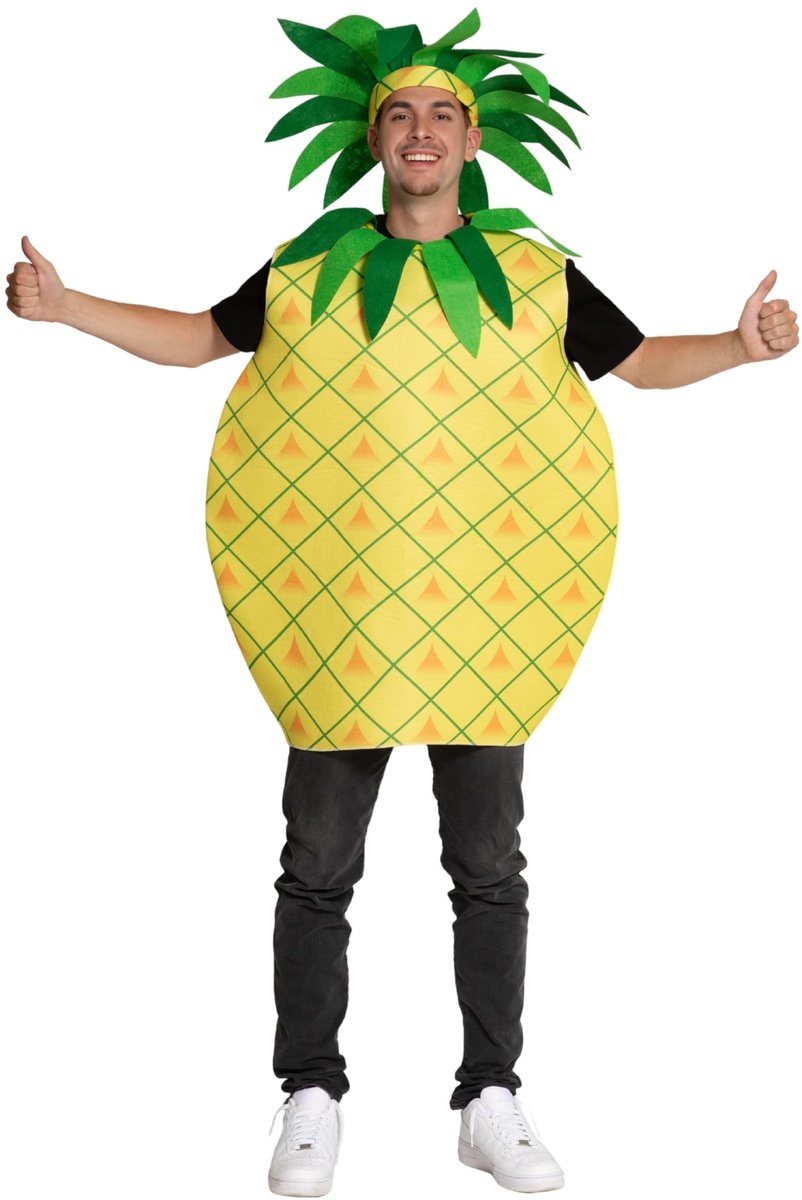 Dailygoods- Ananas Kostuum Grappig Ontwerp - Fruit Kostuum - Carnaval Kostuum - Volwassenen Kostuum - Unisex - One Size