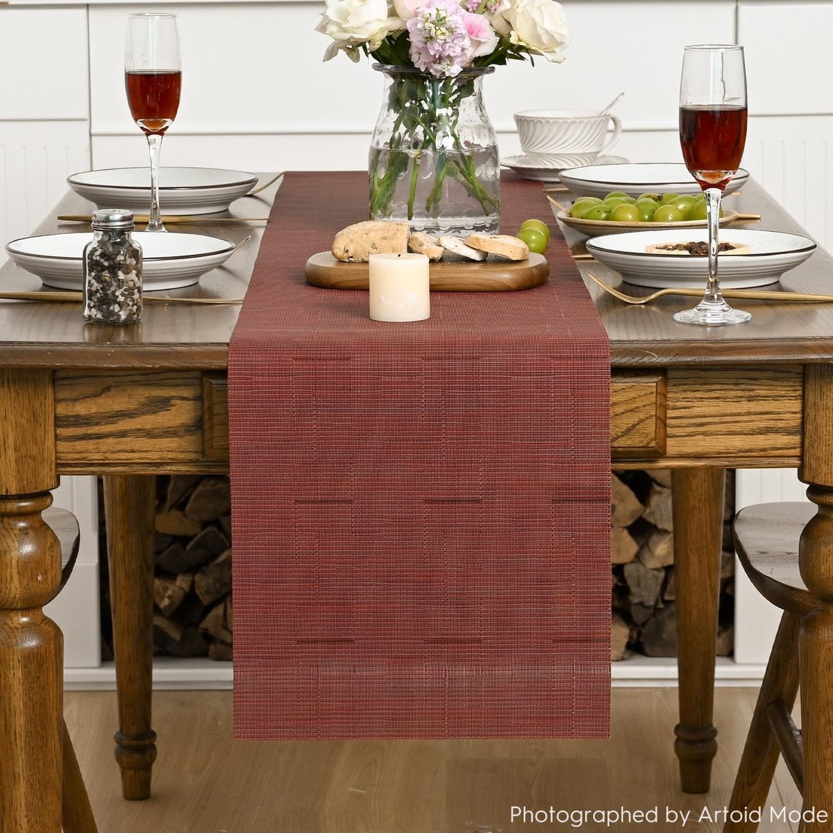Dailygoods - Afwasbare PVC Tafelloper 30 x 273 cm Vlekbestendig voor Eettafel Decoratie