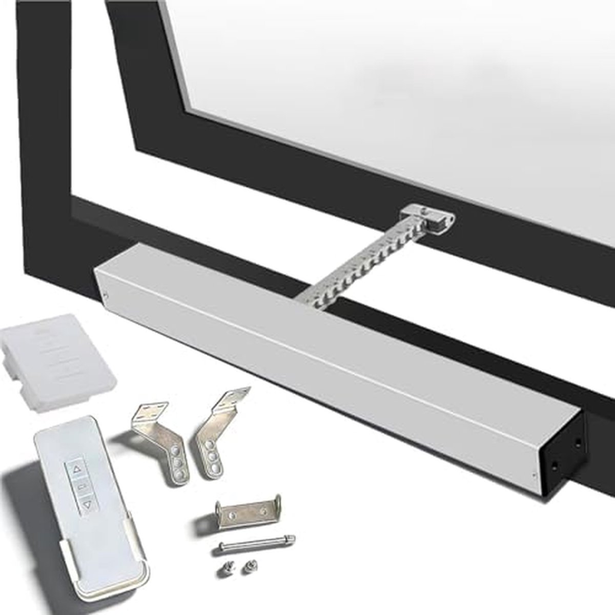 Elektrische Raamopener - Automatische Ventilatie - Kassen Ventileren - Stil Kettingsysteem - DC 24V - Zilver