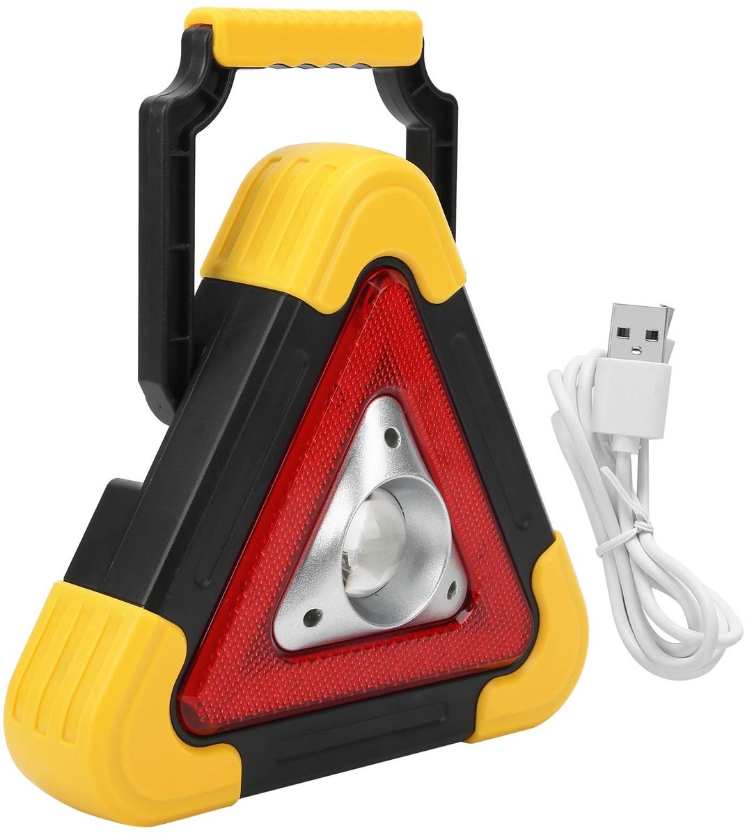 Dailygoods- Waarschuwingsdriehoek Multifunctioneel - LED Lamp - Statief/Tripod - Compact/Draagbaar - Veiligheidsinstrument - Duurzaam/Robuust - Noodlamp