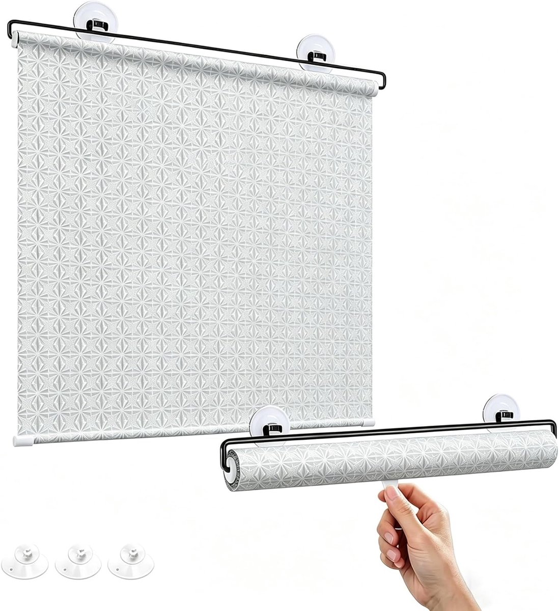 Verduisterend Rolgordijn - Zonnescherm Gordijn - Tijdelijke Raambekleding - Zonder Boren -
