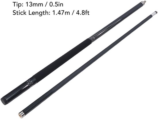 Dailygoods- Biljartstok Koolstofvezel - 13 Mm Tip - Antislip Grip - Lichtgewicht - Schokbestendig - Premium Prestaties - Poolkeu van Dailygoods — afbeelding 5