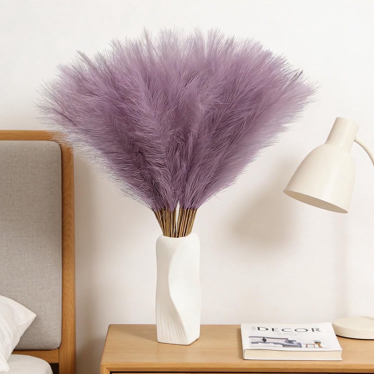 Dailygoods- Pampasgras 30 Stuks - Kunstmatig 55 cm - Levensechte Uitstraling - Duurzaam - Aanpasbare Stelen - Decoratieve Oplossing - Kunstbloemen