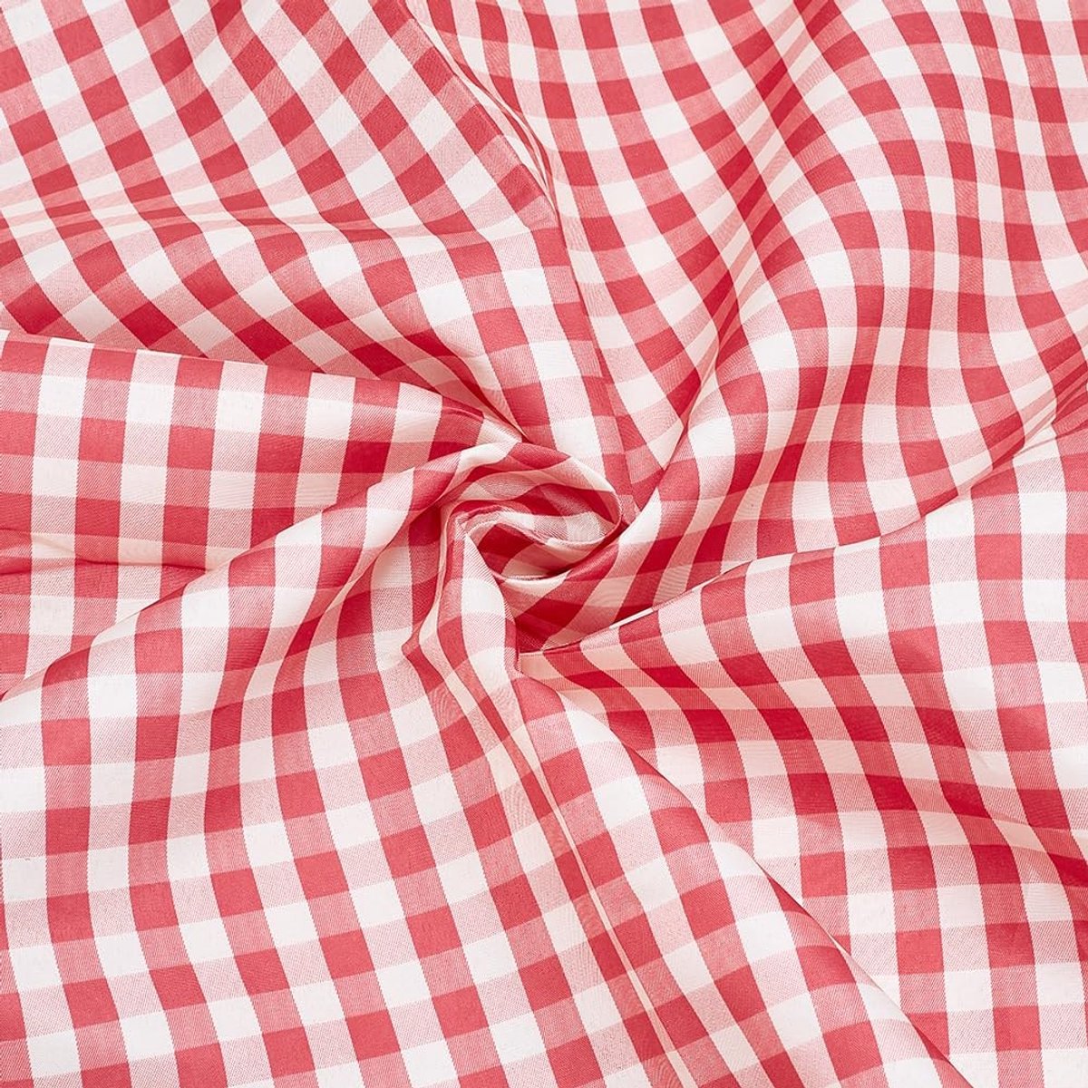 Dailygoods- Stof Rood Geruite Gingham - Polyester Naaien - Tafelkleden - Gordijnen - DIY Ambachten - Afmetingen 300x160 cm - Naaiwerk